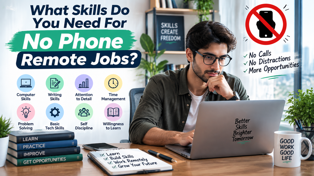 What Skills Do You Need For No Phone Remote Jobs  remote work skills and home job opportunities.